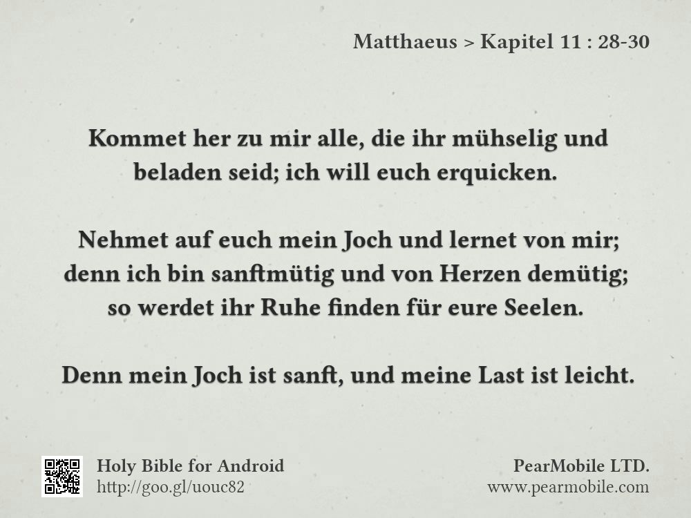 Matthaeus, Kapitel 11:28-30